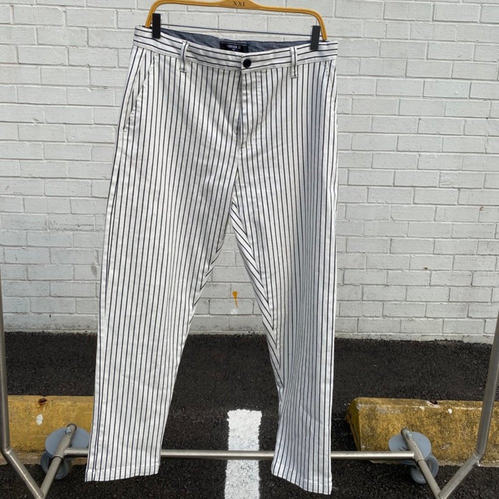 Stripped White Jeans